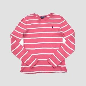 Vintage Ralph Lauren Sport Long Sleeve Classic Stripe Shirt Size Medium